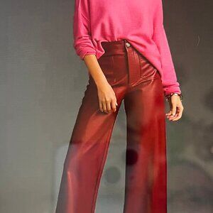 Collette Cropped Faux Leather/Vegan Pants by Maeve, Anthropologie edition